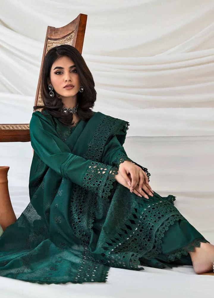 Florent Embroidered Chikankari Suits Unstitched 3 Piece FL23LC FL-6A - Eid Collection