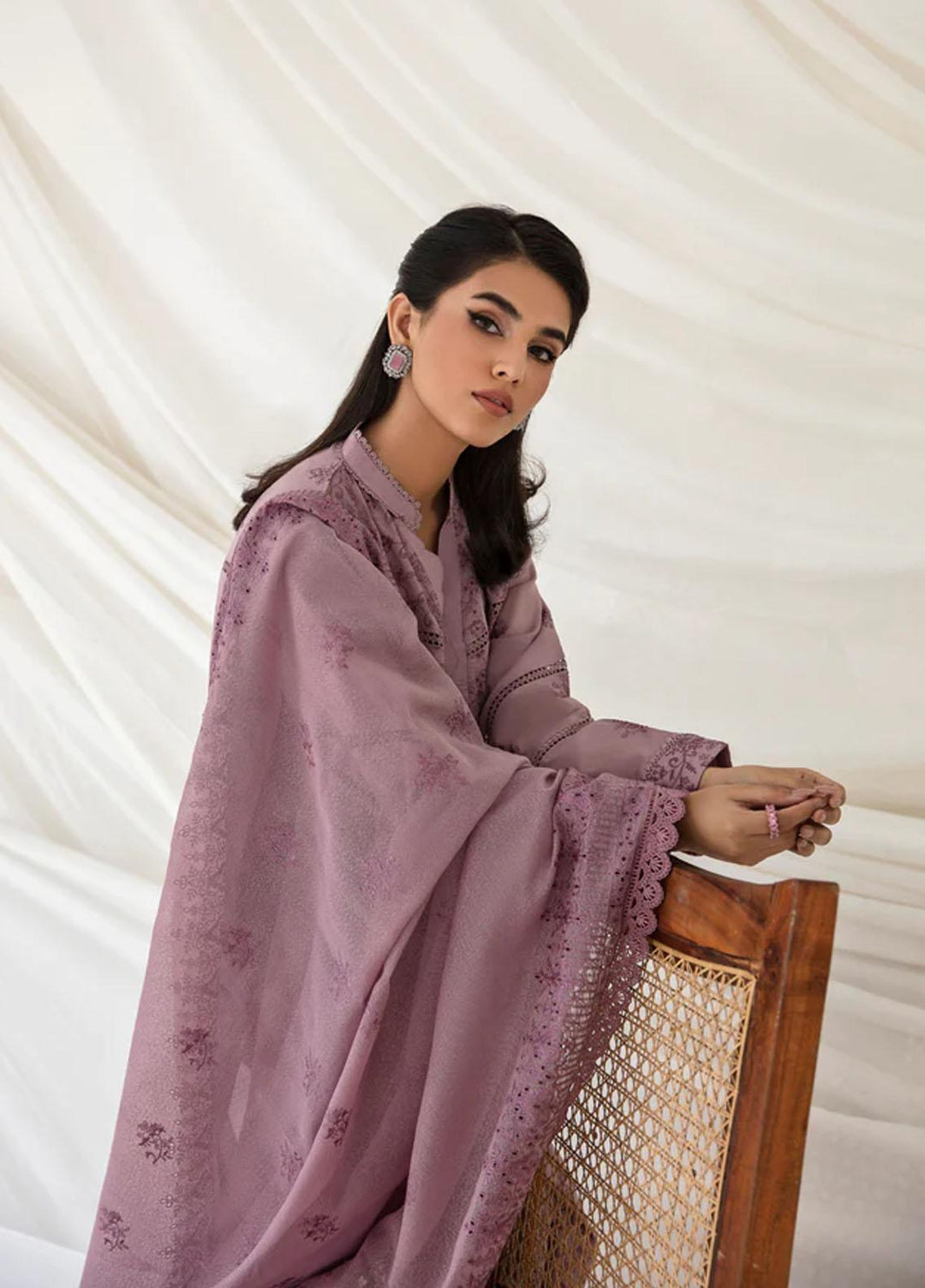 Florent Embroidered Chikankari Suits Unstitched 3 Piece FL23LC FL-7A - Eid Collection