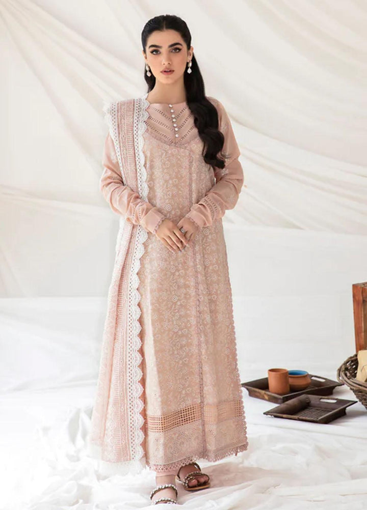 Florent Embroidered Chikankari Suits Unstitched 3 Piece FL23LC FL-7B - Eid Collection
