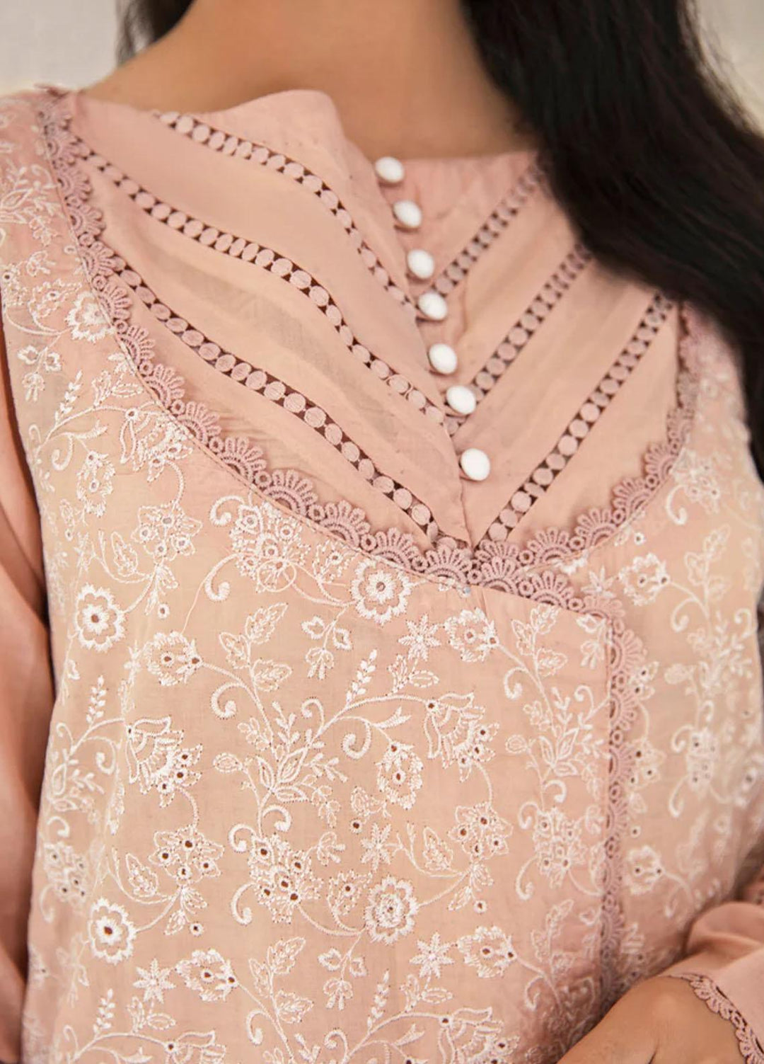 Florent Embroidered Chikankari Suits Unstitched 3 Piece FL23LC FL-7B - Eid Collection