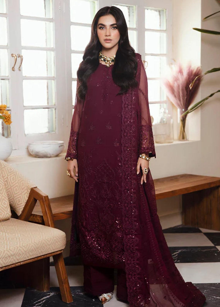 Florent Embroidered Chiffon Suits Unstitched 4 Piece FL23LF Janan - Luxury Collection