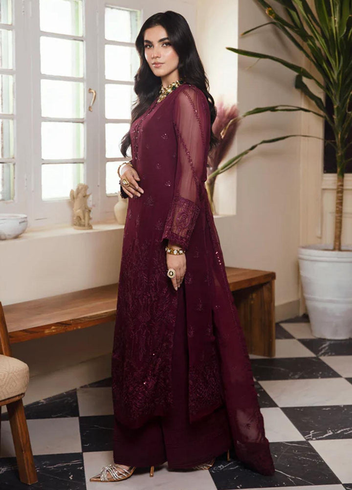 Florent Embroidered Chiffon Suits Unstitched 4 Piece FL23LF Janan - Luxury Collection