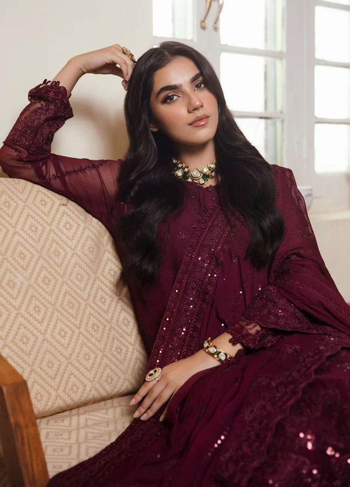 Florent Embroidered Chiffon Suits Unstitched 4 Piece FL23LF Janan - Luxury Collection