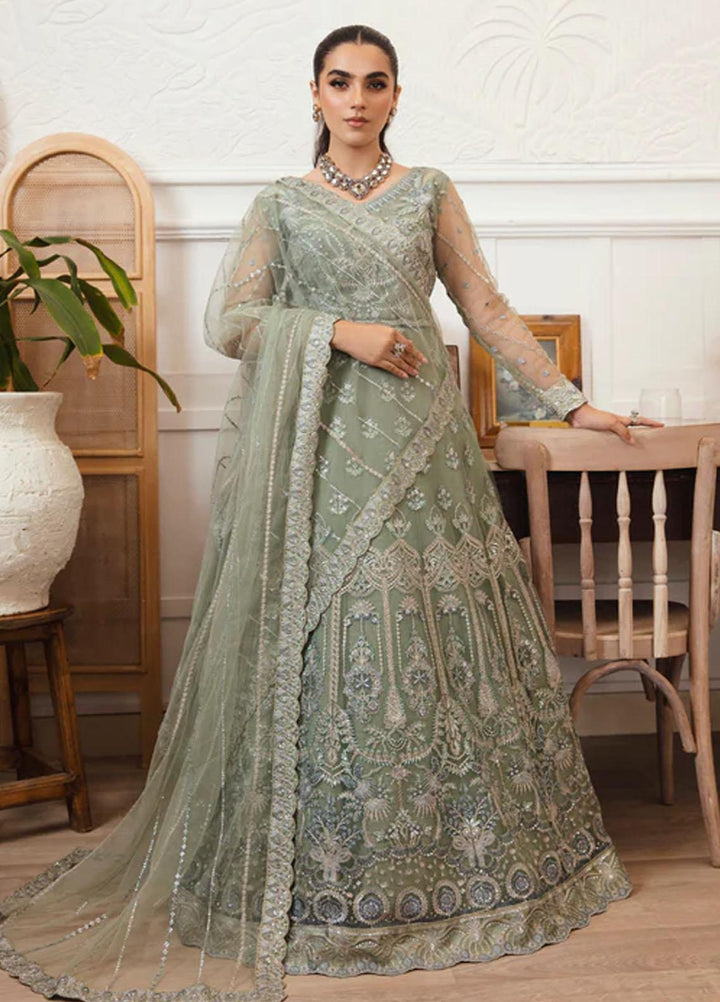 Florent Embroidered Net Suits Unstitched 4 Piece FL23LF Maahru - Luxury Collection