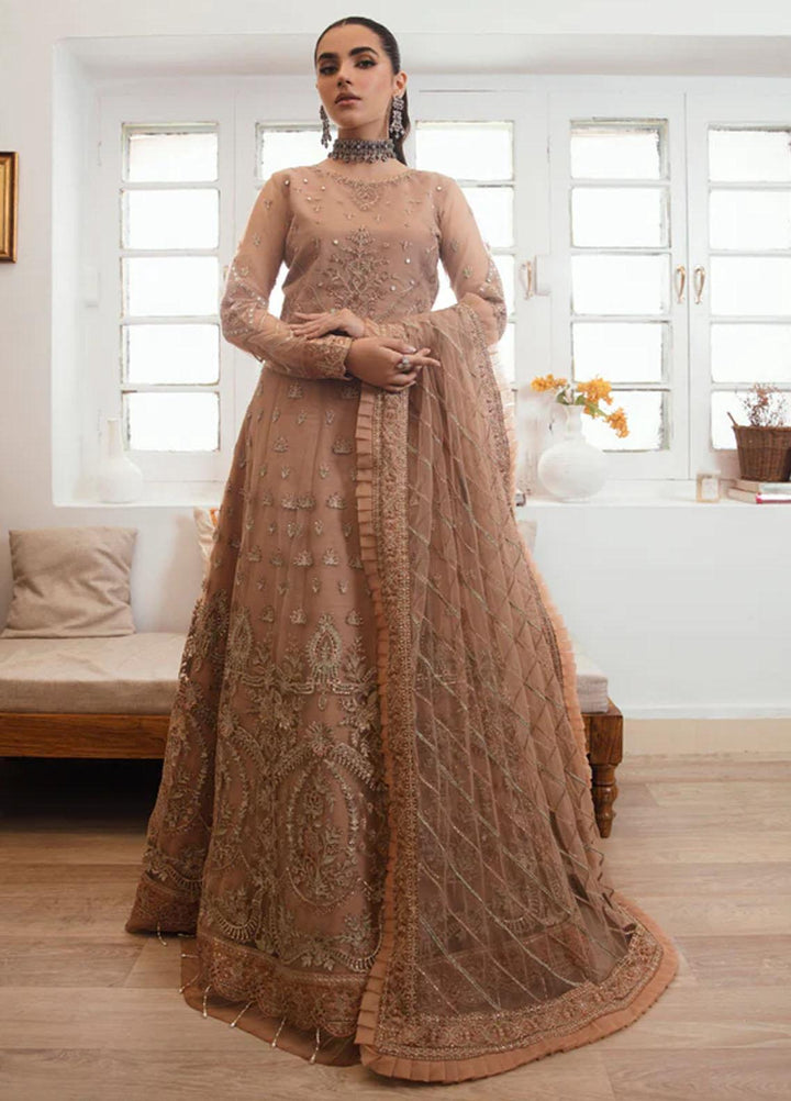 Florent Embroidered Net Suits Unstitched 4 Piece FL23LF Noor - Luxury Collection