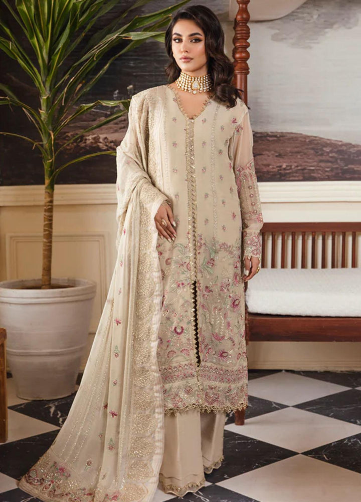 Florent Embroidered Chiffon Suits Unstitched 4 Piece FL23LF Yara - Luxury Collection