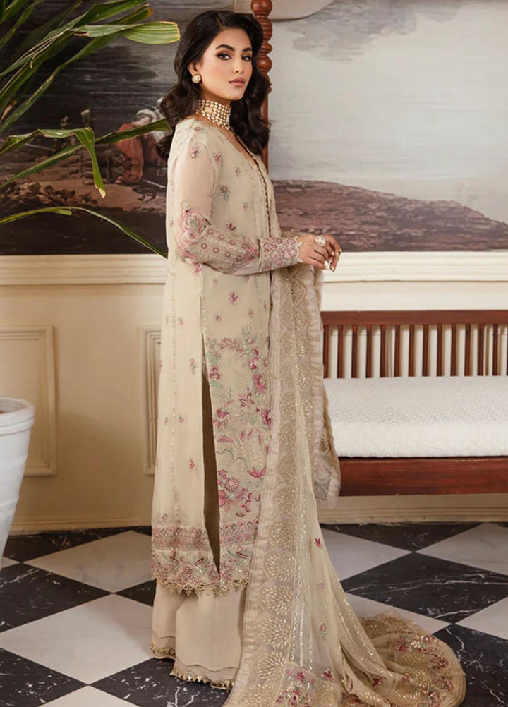 Florent Embroidered Chiffon Suits Unstitched 4 Piece FL23LF Yara - Luxury Collection