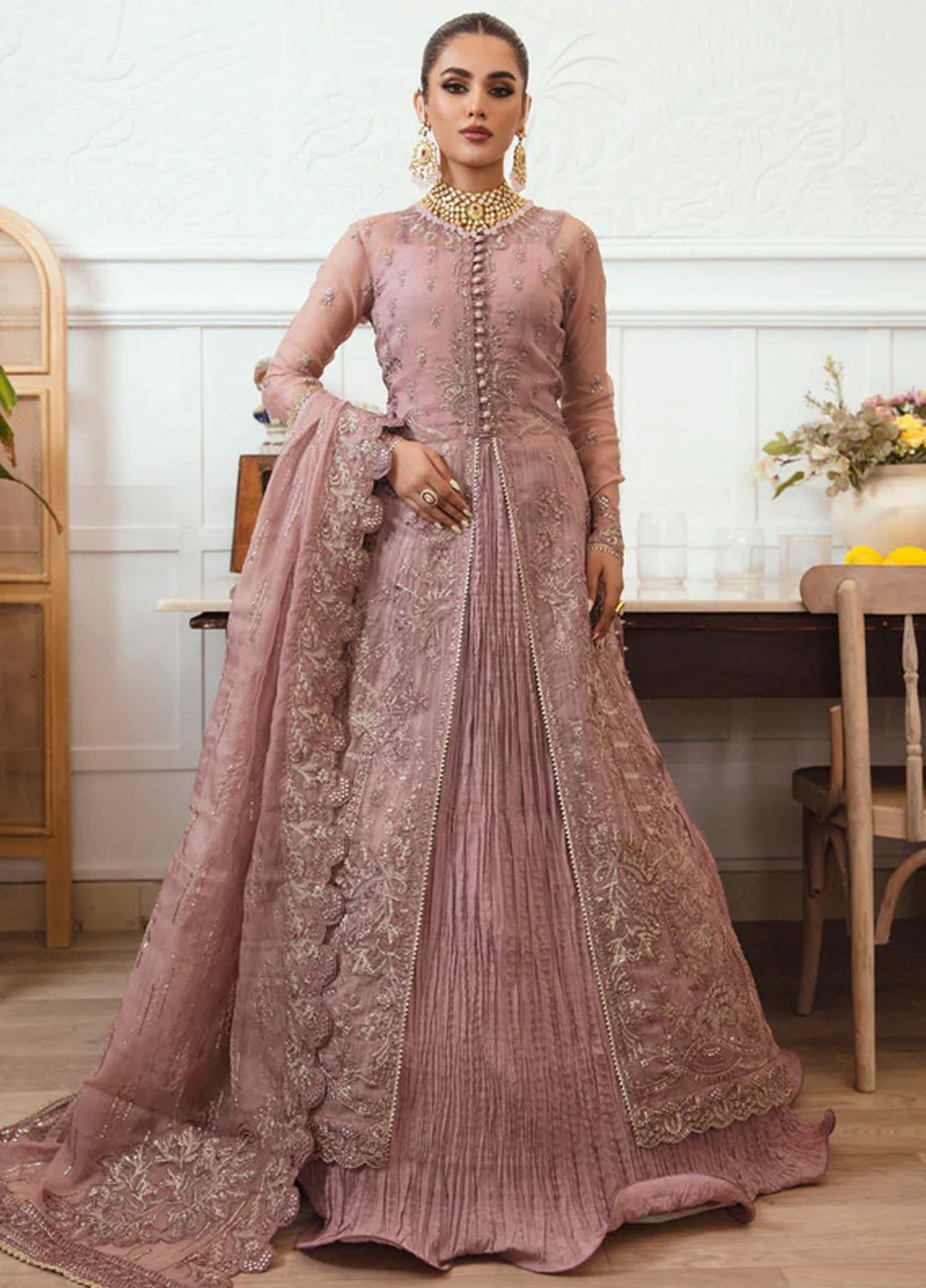 Florent Embroidered  Suits Unstitched 4 Piece FL23LF Zaira - Luxury Collection
