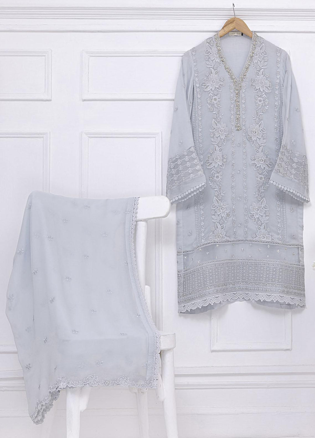 Azure Pret Embroidered Chiffon 2 Piece Suit A-109