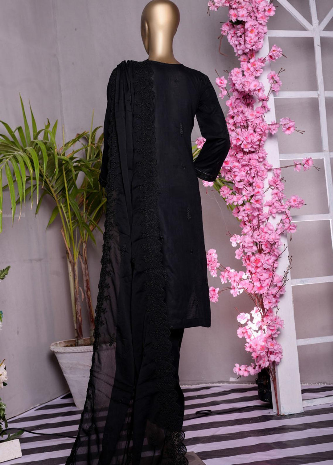 Florentine By MTF Embroidered Lawn Suits Unstitched 3 Piece MTF22BW 10 - Black & White Collection