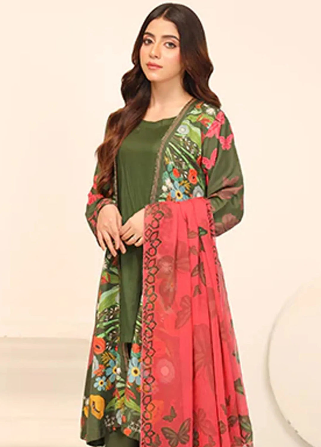 Floret by Nazmina Pret Printed Lawn 3 Piece Suit LD-16 Sapphire Whisper