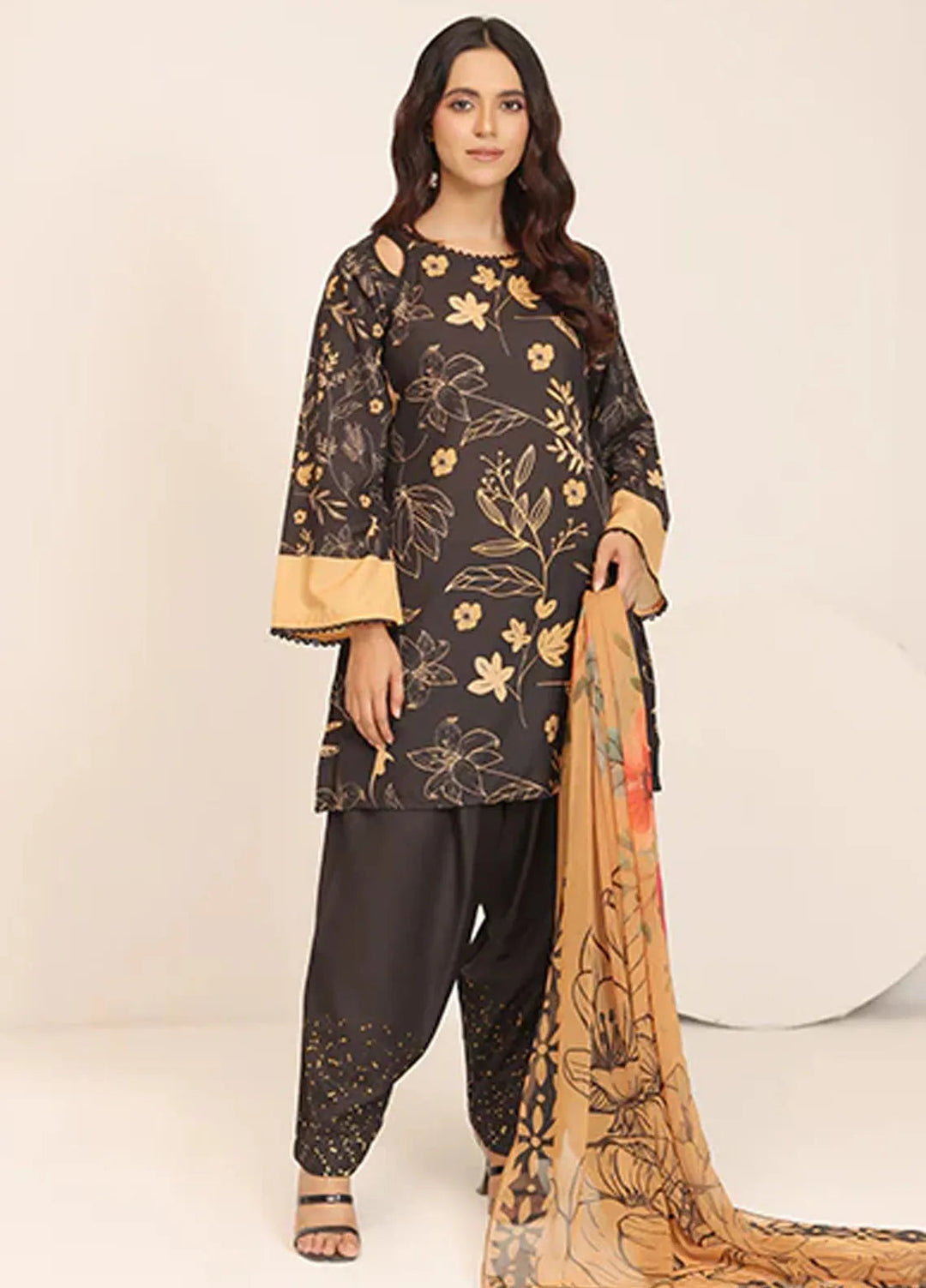 Floret by Nazmina Pret Printed Lawn 3 Piece Suit LD-18 Whispering Willow