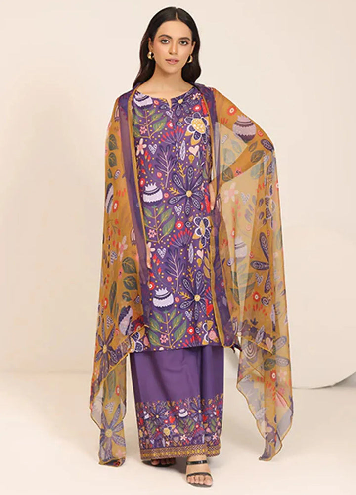 Floret by Nazmina Pret Printed Lawn 3 Piece Suit LD-20 Tropical Mirage