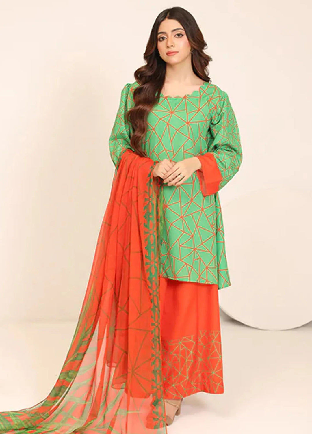 Floret by Nazmina Pret Printed Lawn 3 Piece Suit LD-21 Dawn Serenade