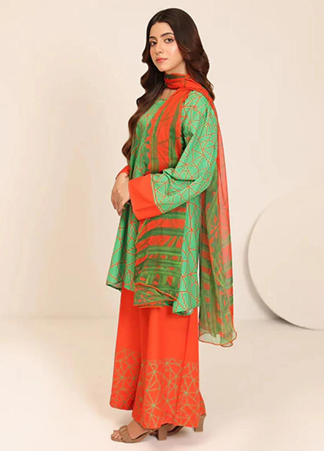 Floret by Nazmina Pret Printed Lawn 3 Piece Suit LD-21 Dawn Serenade