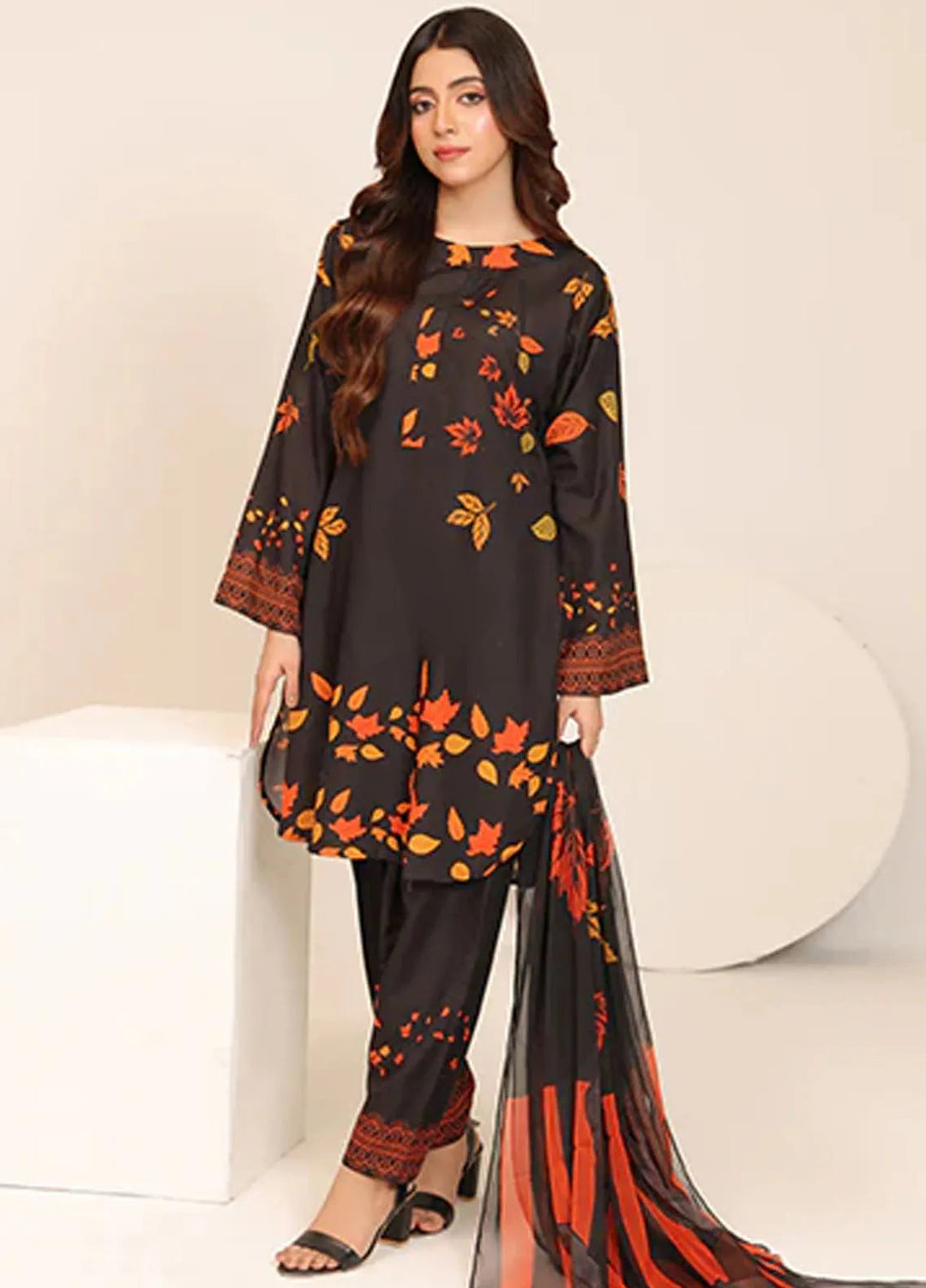 Floret by Nazmina Printed Lawn Suit Unstitched 3 Piece LD-19 Mystic Ivy - Summer Collection
