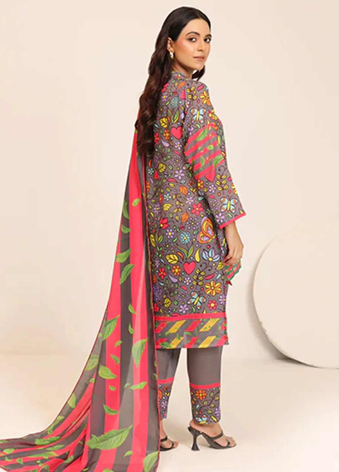 Floret by Nazmina Printed Lawn Suit Unstitched 3 Piece LD-22 Moonlit Petal - Summer Collection
