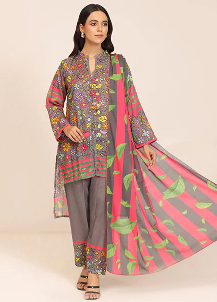 Floret by Nazmina Printed Lawn Suit Unstitched 3 Piece LD-22 Moonlit Petal - Summer Collection
