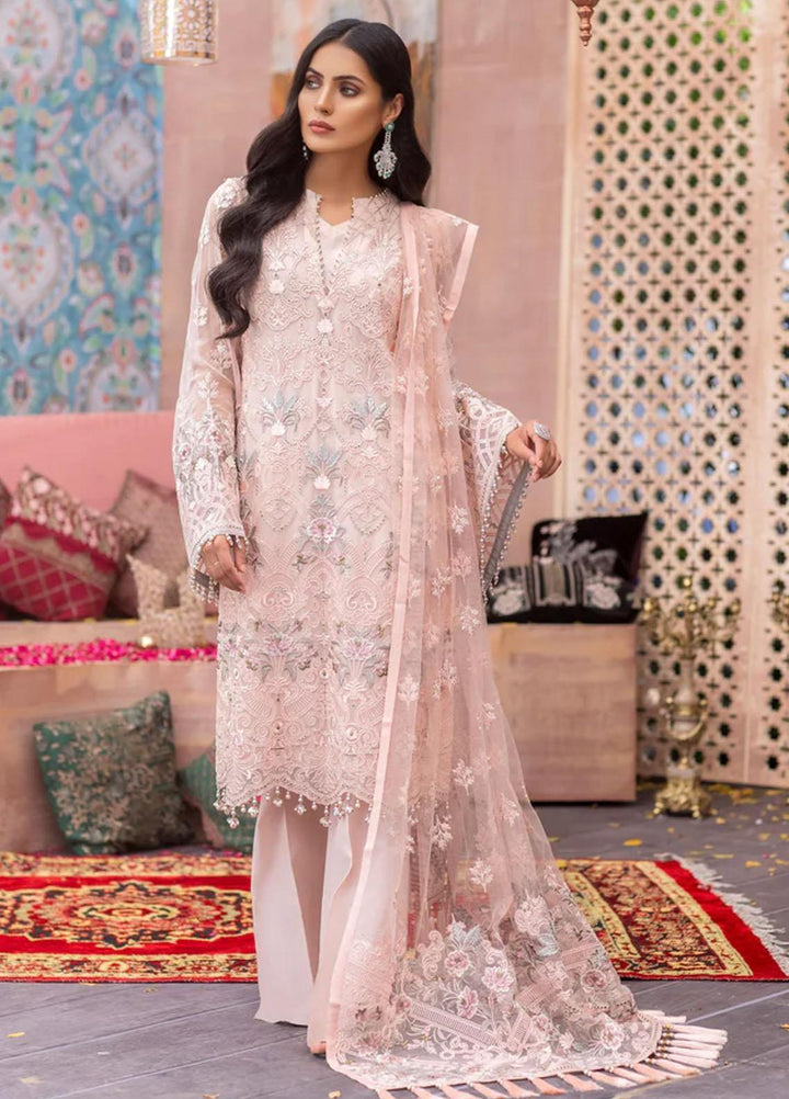 Flossie Embroidered Chiffon Suits Unstitched 3 Piece ALLURING - Luxury Collection