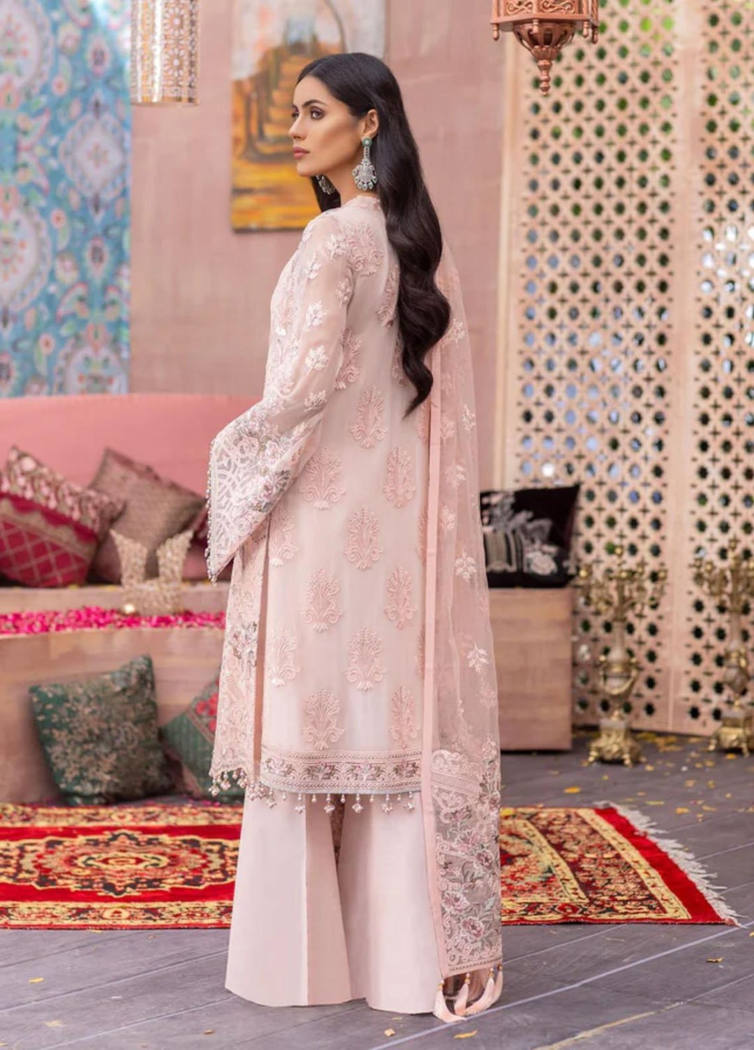 Flossie Embroidered Chiffon Suits Unstitched 3 Piece ALLURING - Luxury Collection