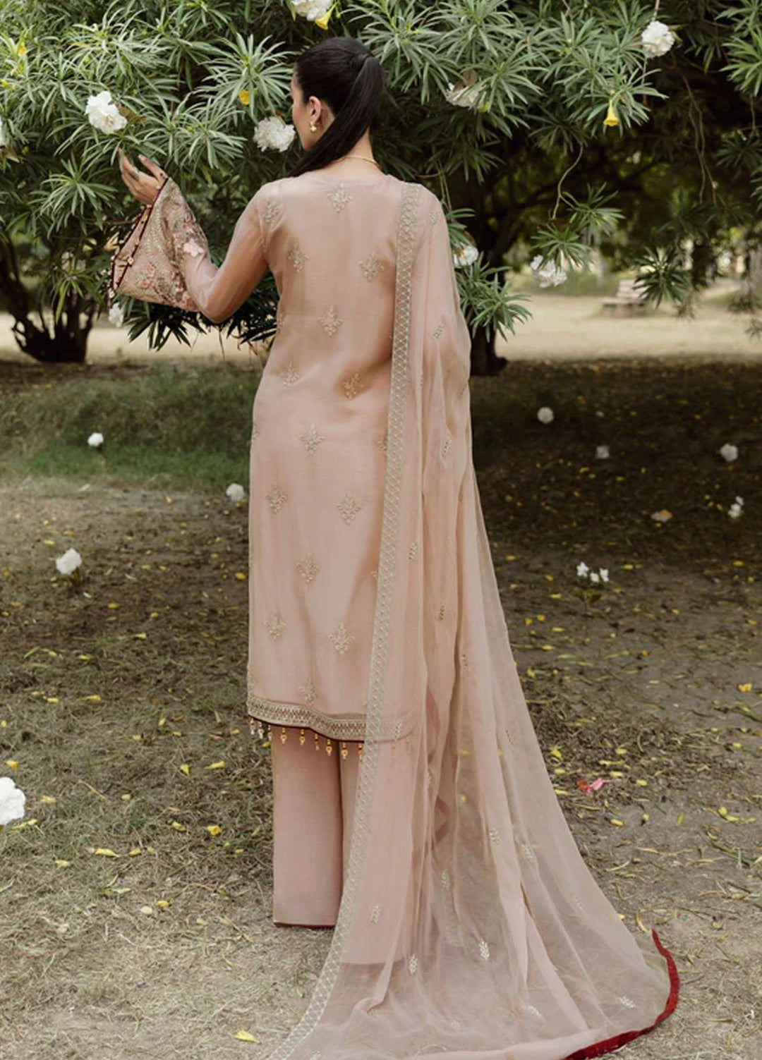 Flossie Embroidered Chiffon Suits Unstitched 3 Piece BISCOTI - Luxury Collection