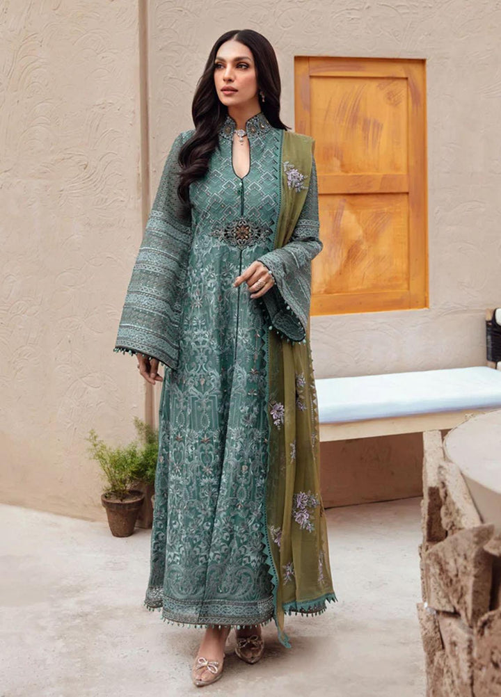 Flossie Embroidered Chiffon Suits Unstitched 3 Piece COCKATOO - Luxury Collection