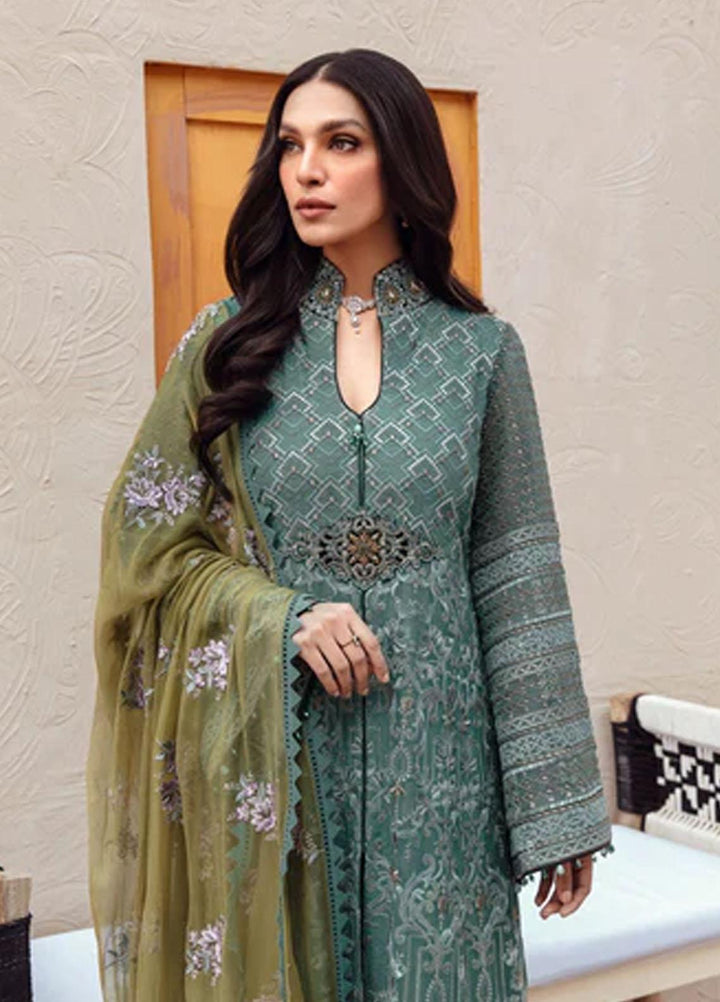 Flossie Embroidered Chiffon Suits Unstitched 3 Piece COCKATOO - Luxury Collection