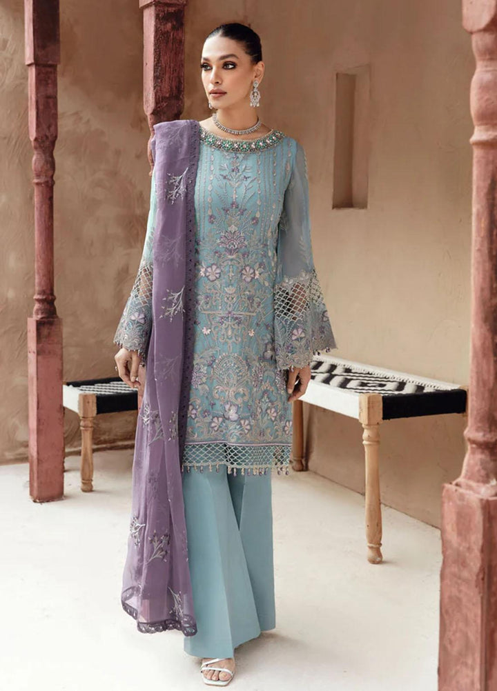 Flossie Embroidered Chiffon Suits Unstitched 3 Piece ELIXIR - Luxury Collection