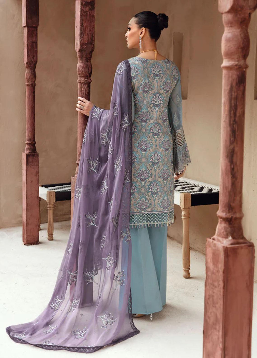 Flossie Embroidered Chiffon Suits Unstitched 3 Piece ELIXIR - Luxury Collection