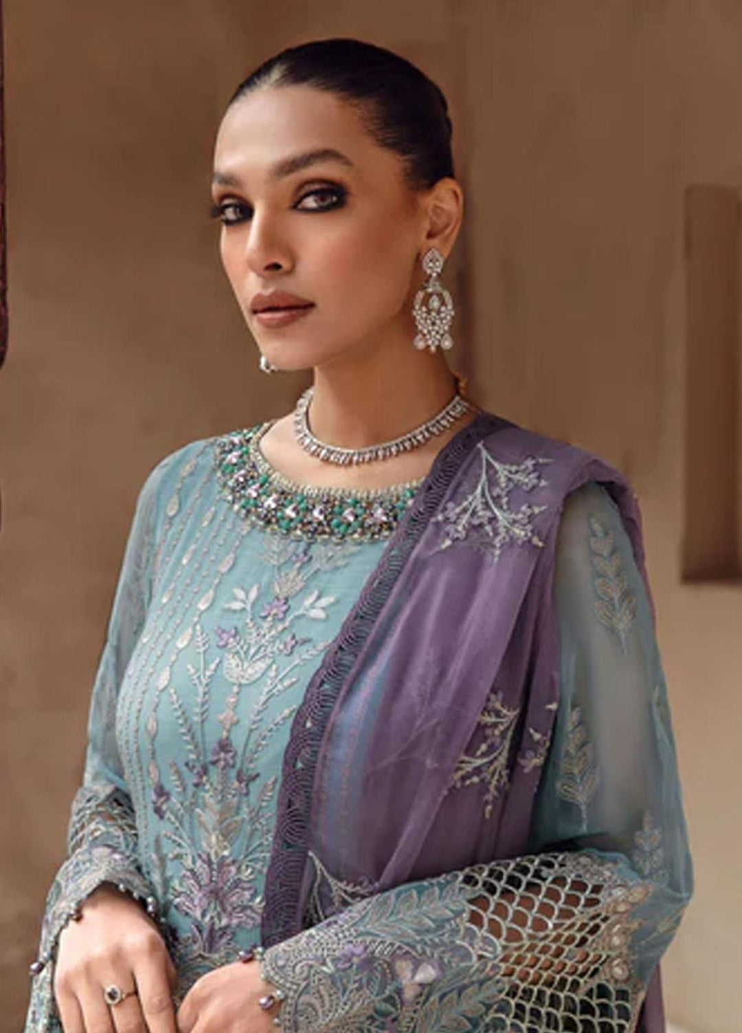 Flossie Embroidered Chiffon Suits Unstitched 3 Piece ELIXIR - Luxury Collection