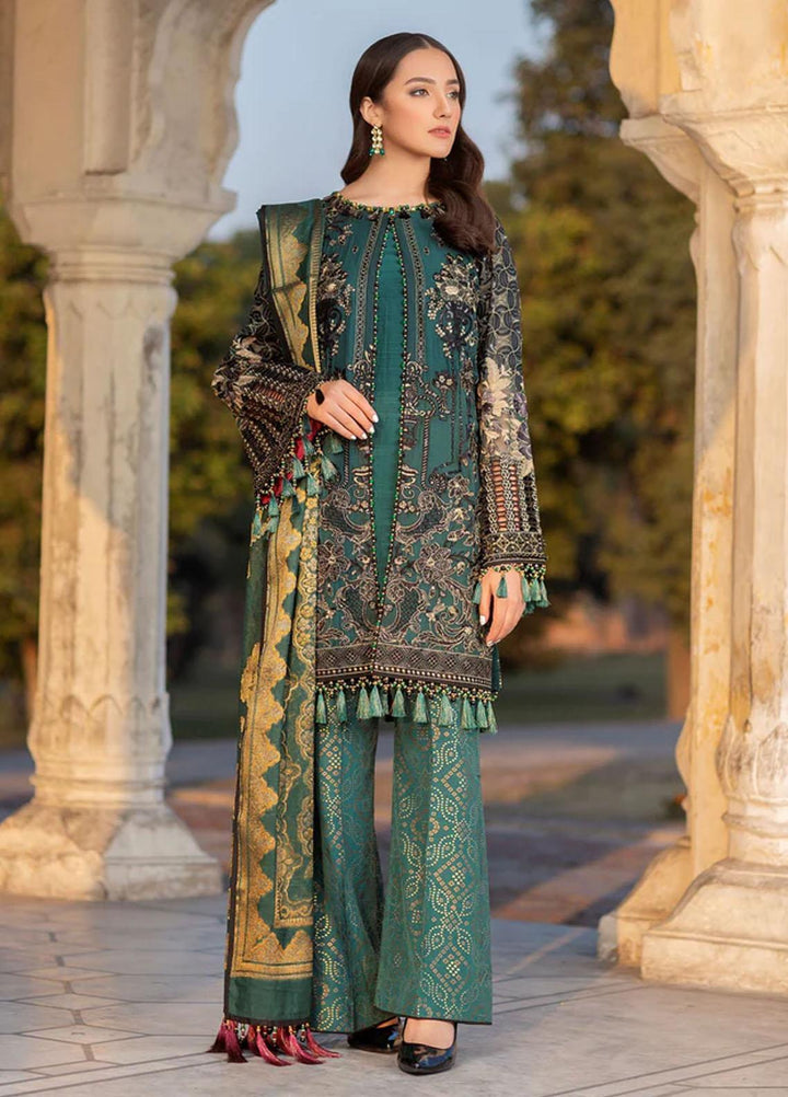 Flossie Embroidered Chiffon Suits Unstitched 3 Piece FLAVNY LINES - Luxury Collection