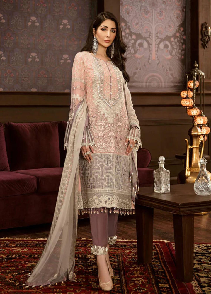 Flossie Embroidered Chiffon Suits Unstitched 3 Piece MESMIRISING - Luxury Collection