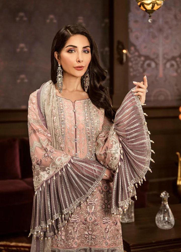 Flossie Embroidered Chiffon Suits Unstitched 3 Piece MESMIRISING - Luxury Collection