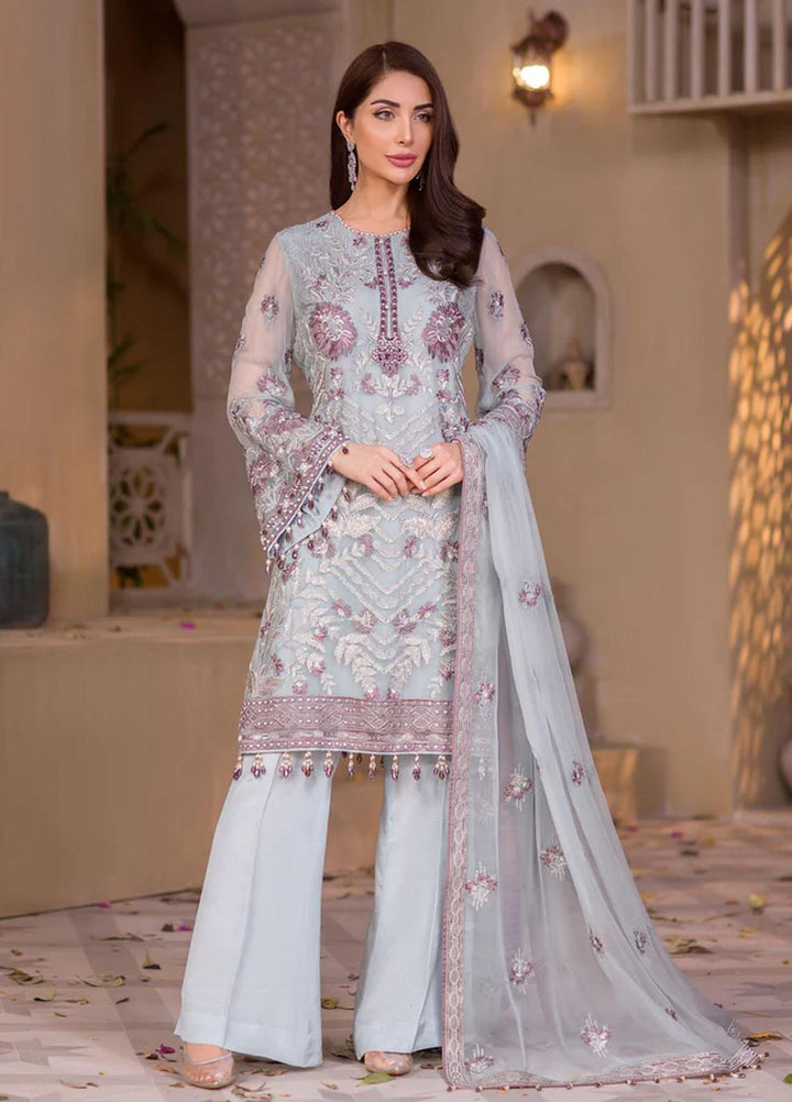 Flossie Embroidered Chiffon Suits Unstitched 3 Piece MORENCI - Luxury Collection