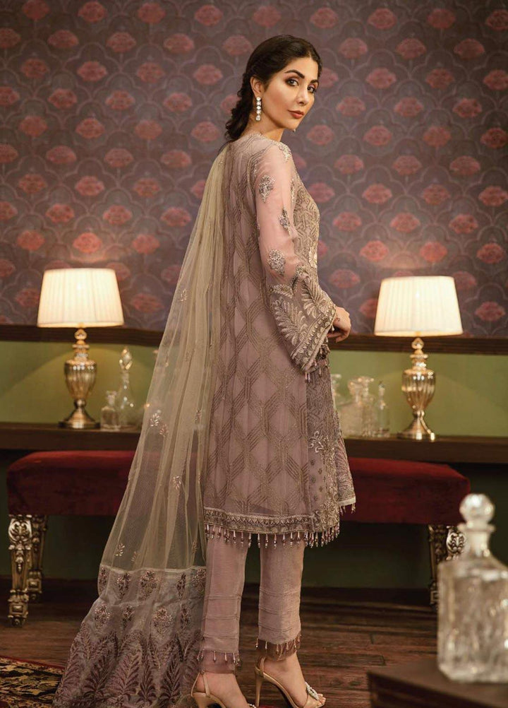 Flossie Embroidered Chiffon Suits Unstitched 3 Piece NOIR - Luxury Collection