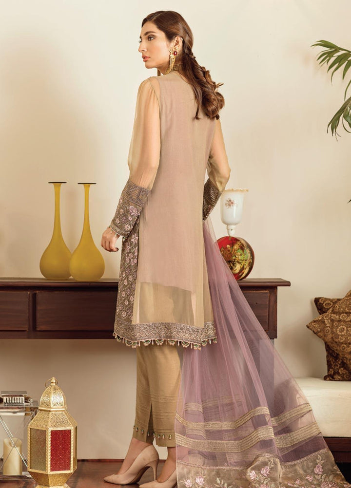 Flossie Embroidered Chiffon Suits Unstitched 3 Piece ORNATE - Luxury Collection