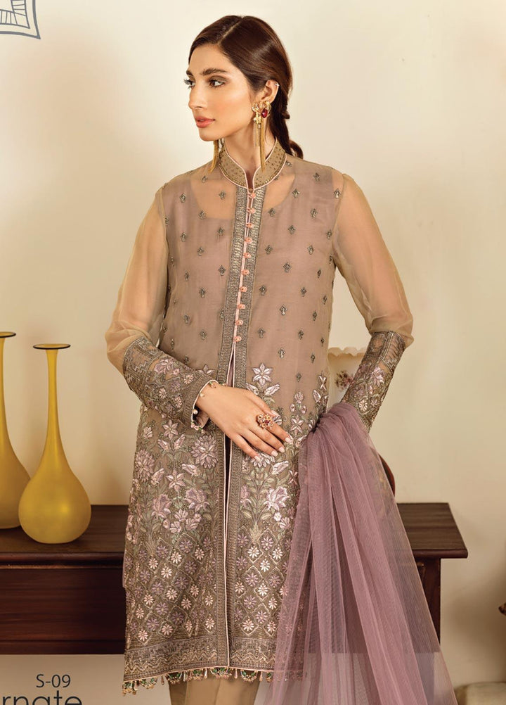 Flossie Embroidered Chiffon Suits Unstitched 3 Piece ORNATE - Luxury Collection