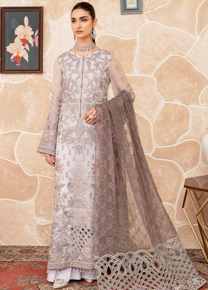 Flossie Embroidered Chiffon Suits Unstitched 3 Piece PASTEL GARB - Luxury Collection