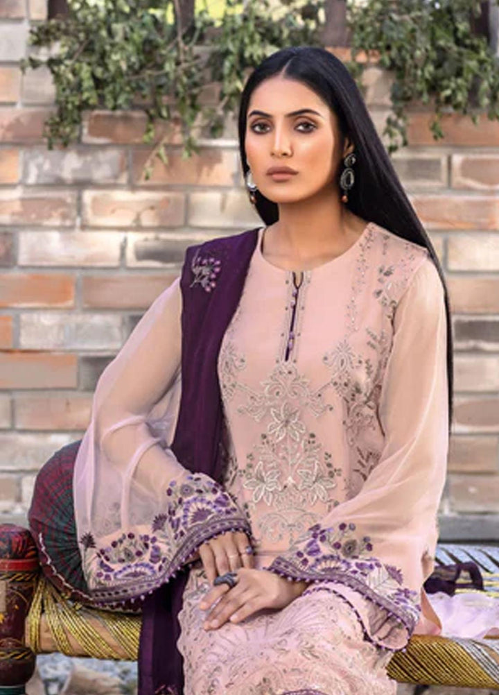Flossie Embroidered Chiffon Suits Unstitched 3 Piece PINKESQUE - Luxury Collection