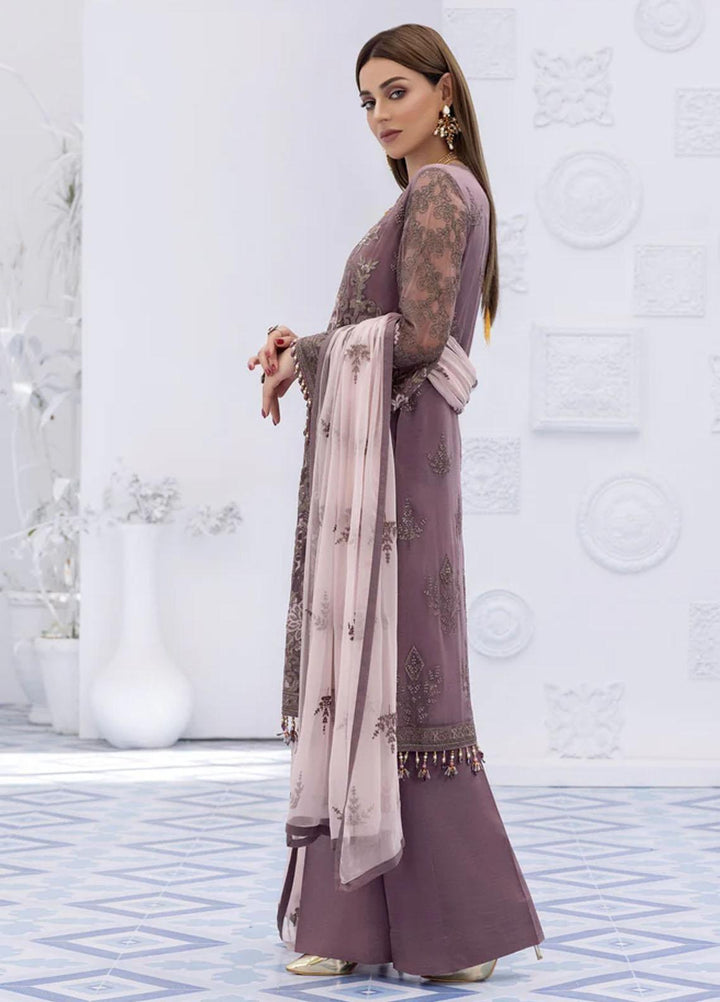 Flossie Embroidered Chiffon Suits Unstitched 3 Piece ROAN ROUGE - Luxury Collection
