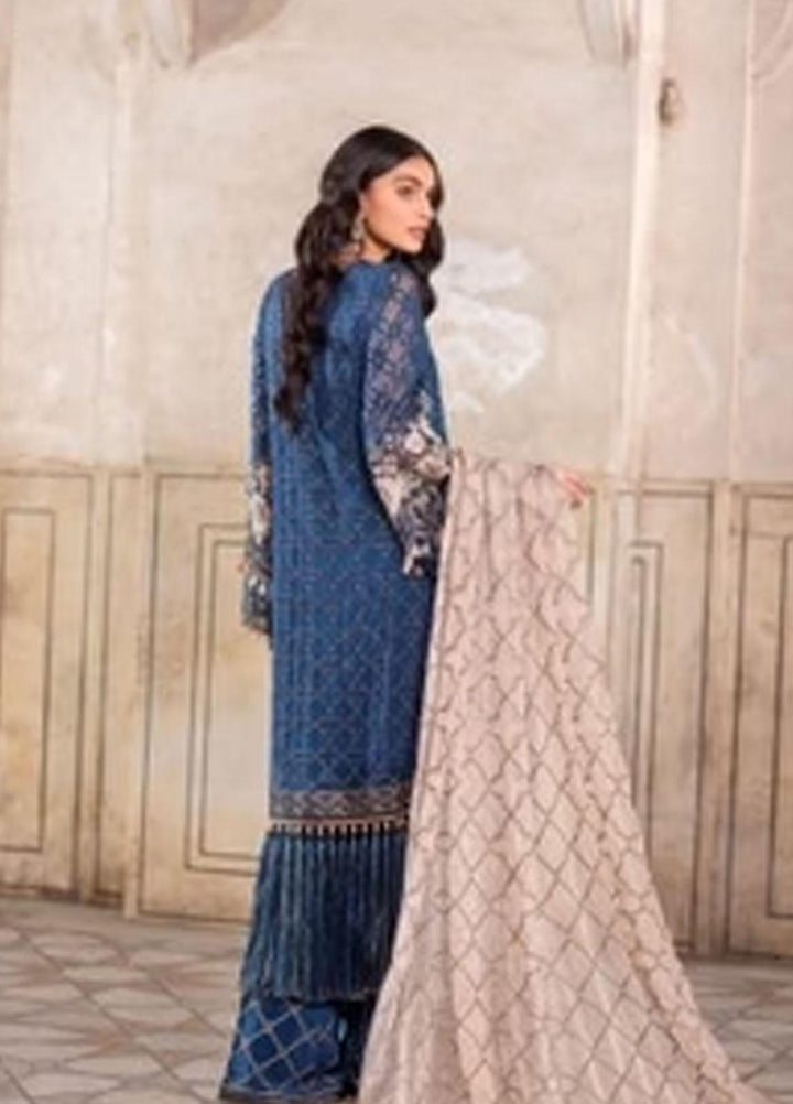 Flossie Embroidered Chiffon Suits Unstitched 3 Piece ROUGE - Luxury Collection