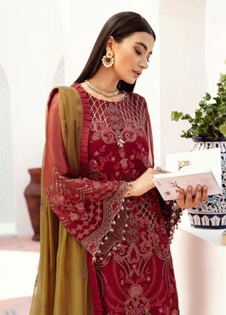 Flossie Embroidered Chiffon Suits Unstitched 3 Piece RUBOCONDO - Luxury Collection