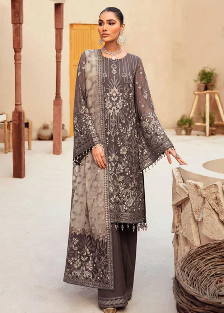 Flossie Embroidered Chiffon Suits Unstitched 3 Piece SPHINX - Luxury Collection