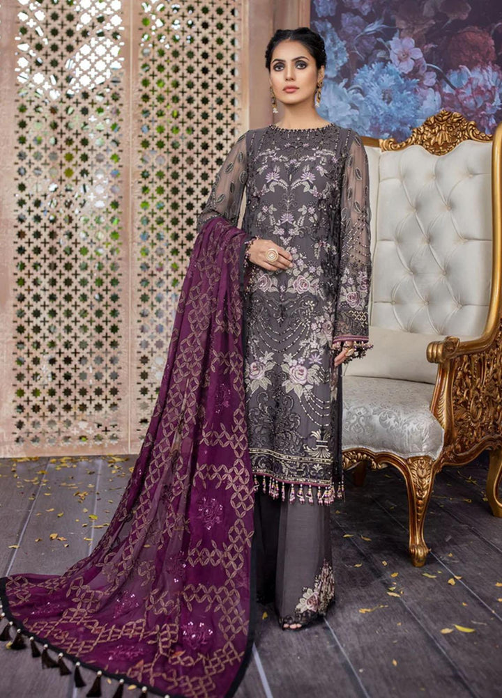 Flossie Embroidered Chiffon Suits Unstitched 3 Piece VOGUISH - Luxury Collection