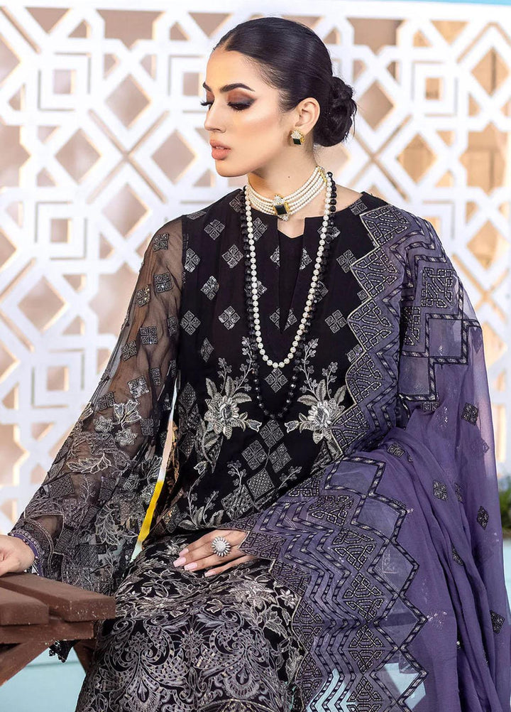 Flossie Embroidered Chiffon Suits Unstitched 3 Piece METERORITE - Luxury Collection