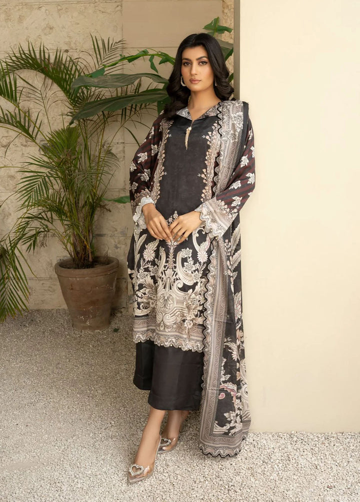 Fluer Prints by Ziara Printed Cambric Suits Unstitched 3 Piece ZI25FP Bella - Summer Collection