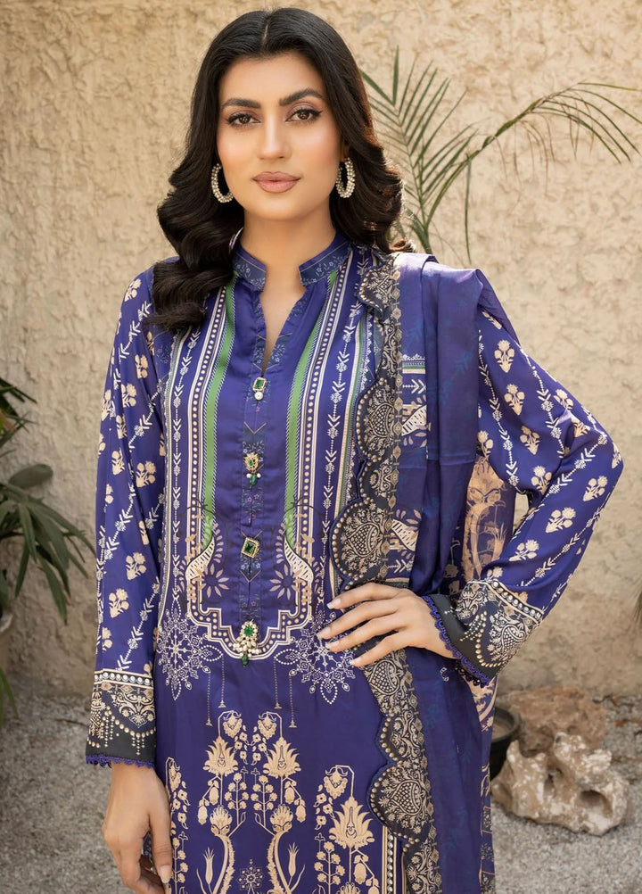 Fluer Prints by Ziara Printed Cambric Suits Unstitched 3 Piece ZI25FP Dinara - Summer Collection