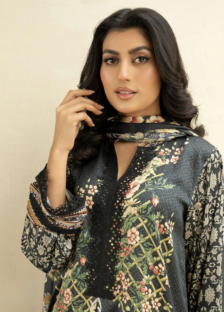Fluer Prints by Ziara Printed Cambric Suits Unstitched 3 Piece ZI25FP Emerald - Summer Collection