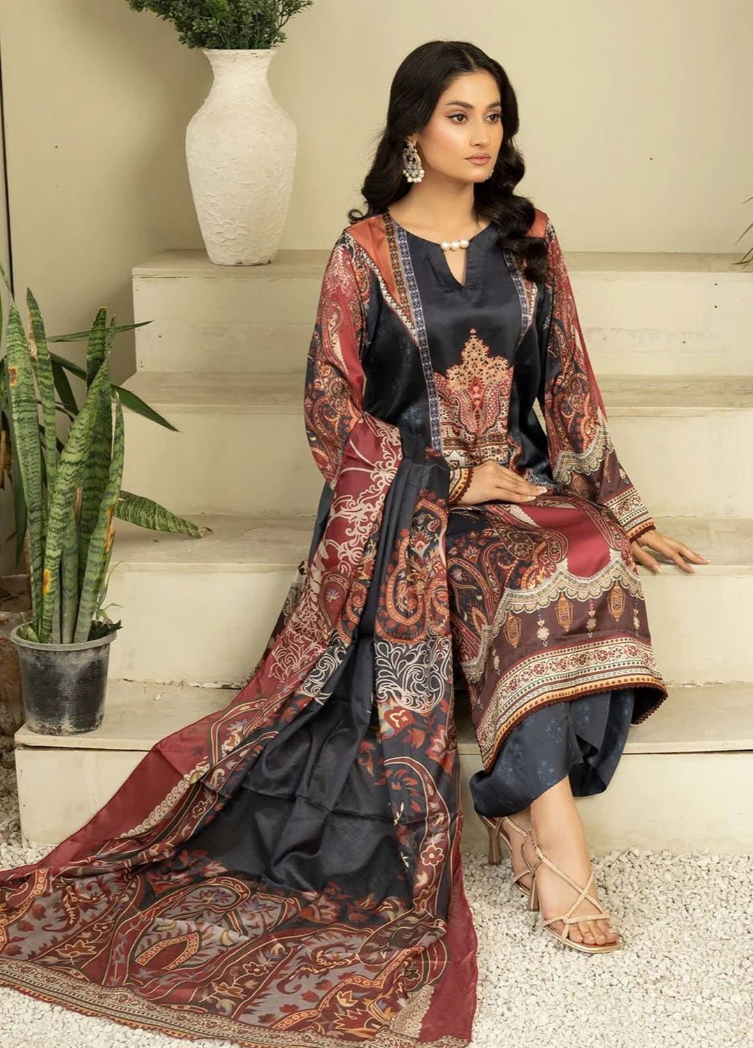 Fluer Prints by Ziara Printed Cambric Suits Unstitched 3 Piece ZI25FP Sophia - Summer Collection