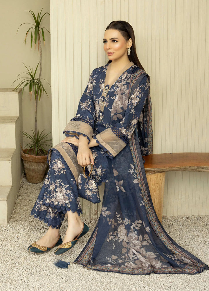 Fluer Prints by Ziara Printed Cambric Suits Unstitched 3 Piece ZI25FP Twilight - Summer Collection